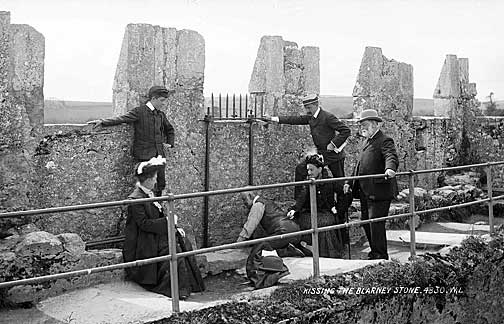 Kissing the Blarney Stone in 1897