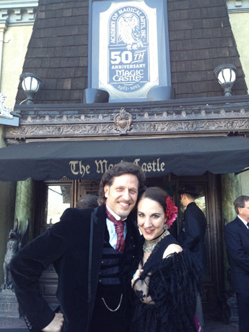 Outside the Magic Castle before our 21 show performance run.