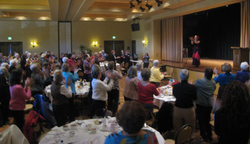 Susan Eyed after her keynote speech at the Green Valley's Women's Conference on Creativity.