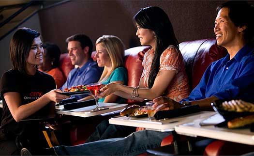 Enjoy dinner in a theater and you don't even have to get up!