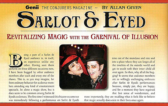 Genii magazine image of story about Carnival of Illusion