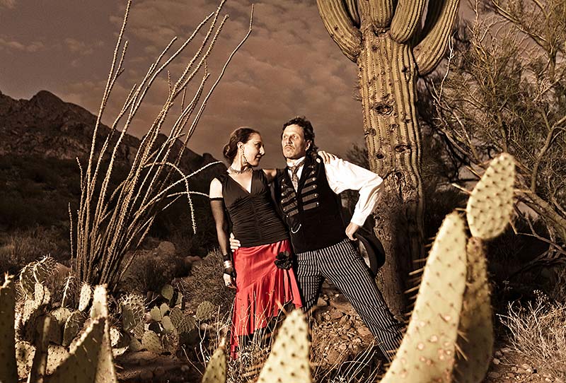 Carnival of Illusion posing in the Arizona desert at dusk.