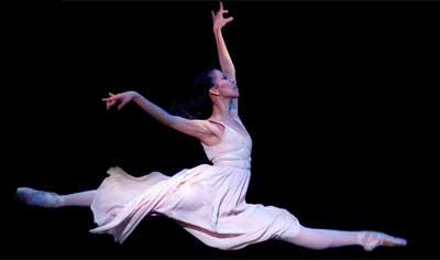 Ballet Arizona with a ballerina floating across the stage